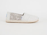 Girls Toms Classic Grey Textile Flats Slip On Out Door Trainers Uk K13